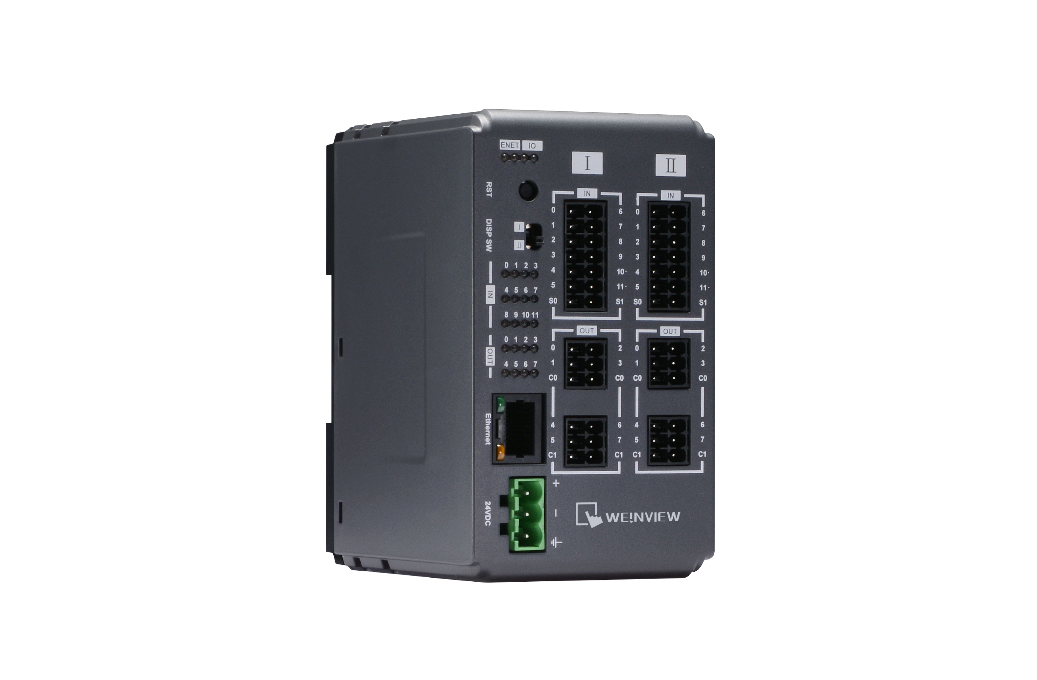 威纶通 weinview IO模块24入16出 2高速入2调整出 型号iR-ETN40P